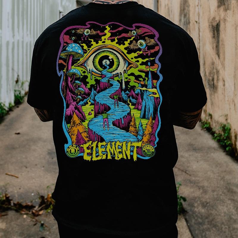 Element creative print short sleeve t-shirt - Naughty Clothes Men Hoodie, Sweatshirt | UrbanDripWear.com