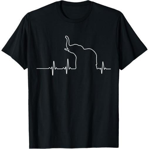 Elephant Heartbeat Design for Wild Animals Fans T-Shirt Made in USA Hoodie, Sweatshirt | UrbanDripWear.com