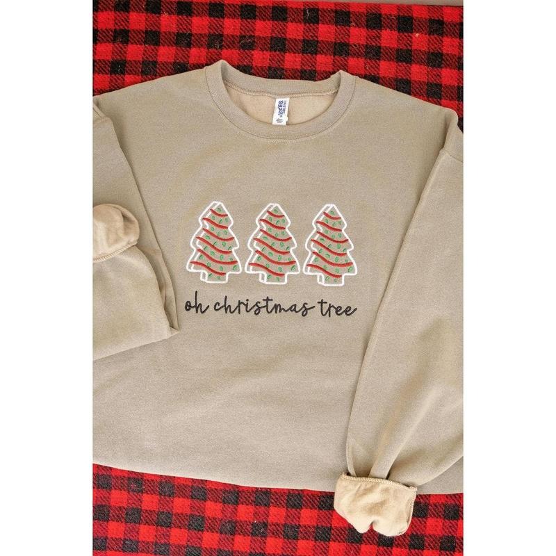 Embroidered Oh Christmas Tree Cakes Unisex NuBlend Crew Sweatshirt T-Shirts, Hoodie | UrbanDripWear.com