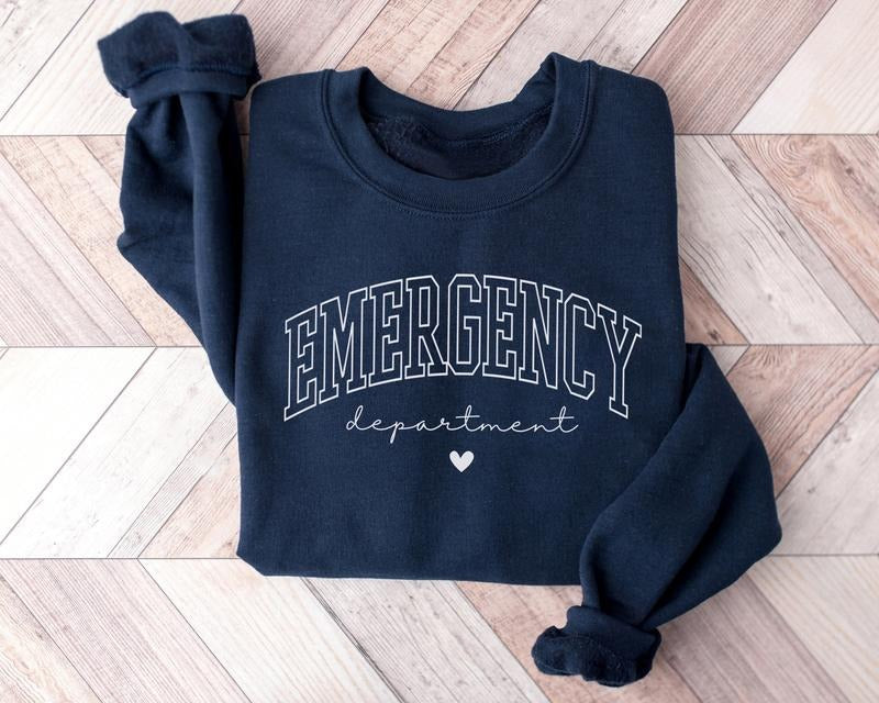 Emergency Department Sweatshirt, ER Nurse Crewneck, Emergency Room Tech Gift, ER Tech Tee, ER Nurse Gift, Emergency Nurse...