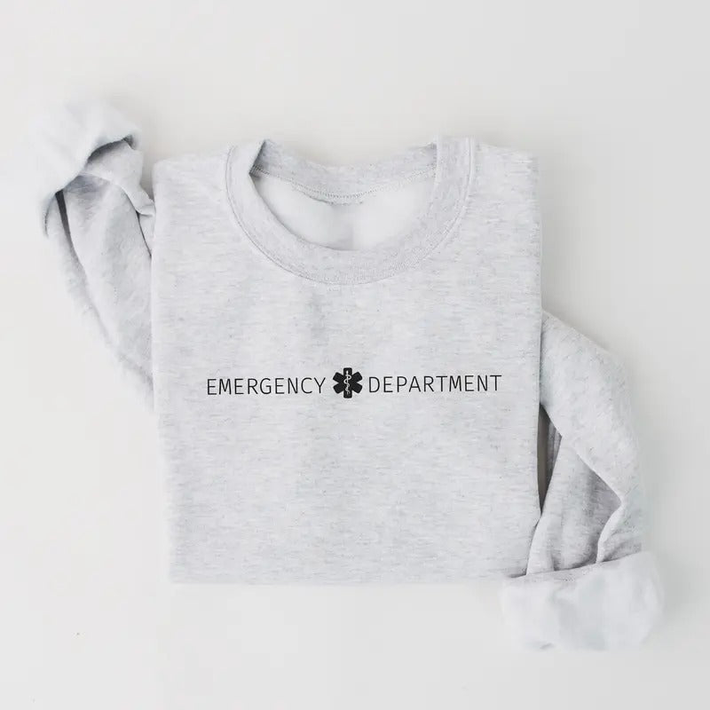 Emergency Department Sweatshirt, ER Nurse Shirt, ED Nurse Emergency Medicine, ED Rn Registered Nurse, Emergency Room ER...