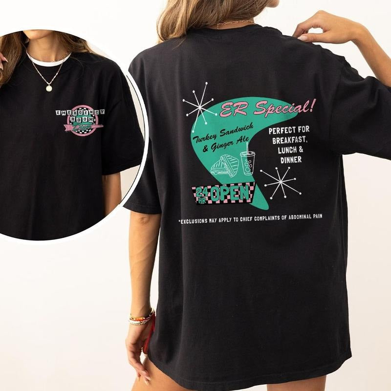 Emergency Room Diner Nursing Humor Shirt, Medical Shirt for Women, Emergency Room Physicians & Nurses, Nurse Life Shirt,...