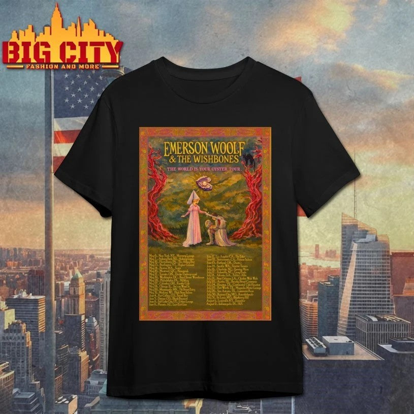 Emerson Woolf And The Wishbones The World Is Your Oyster 2026 Shows Poster T-shirt
