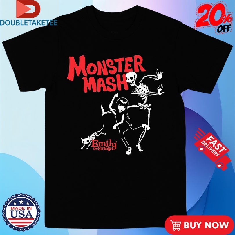 Emily The Strange Monster Mash Skeleton Cat Shirts
