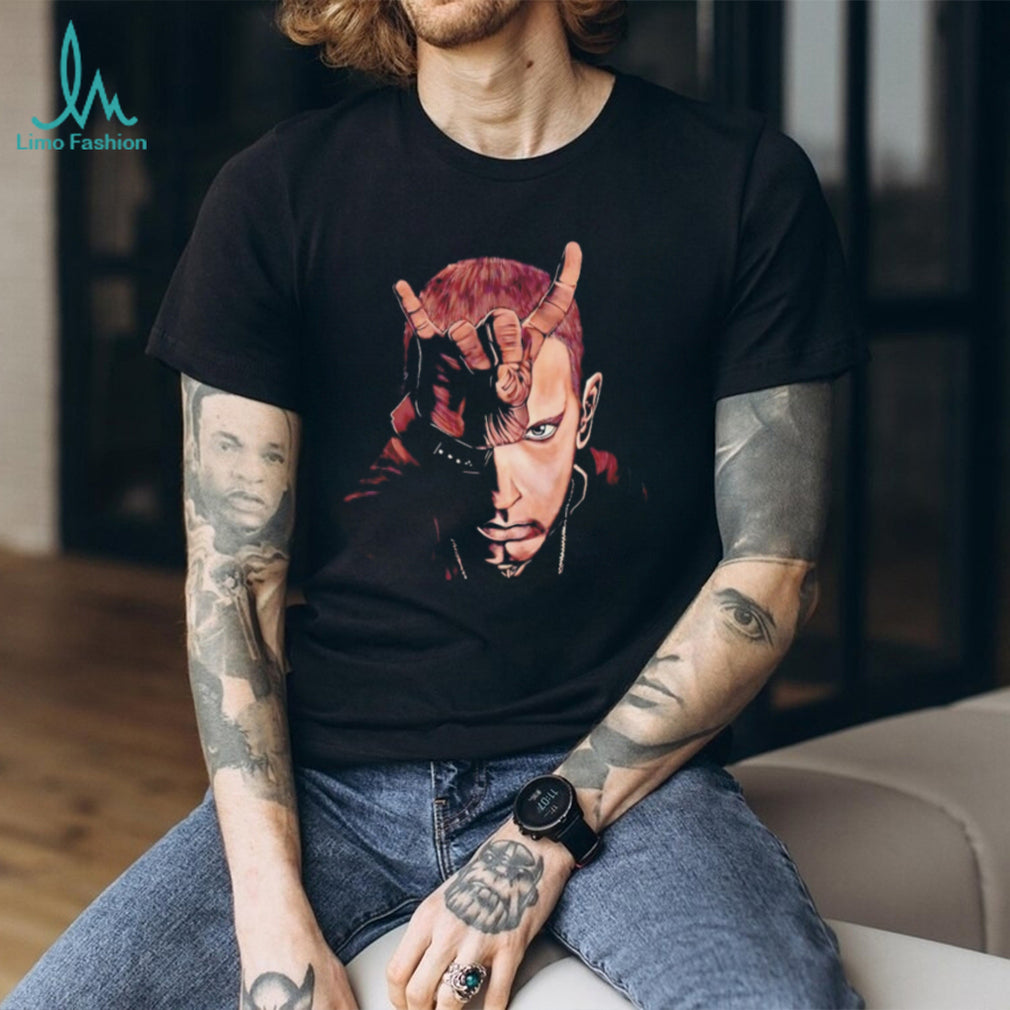 Eminem Slim Shady Rock On Portrait Graphic T Shirt
