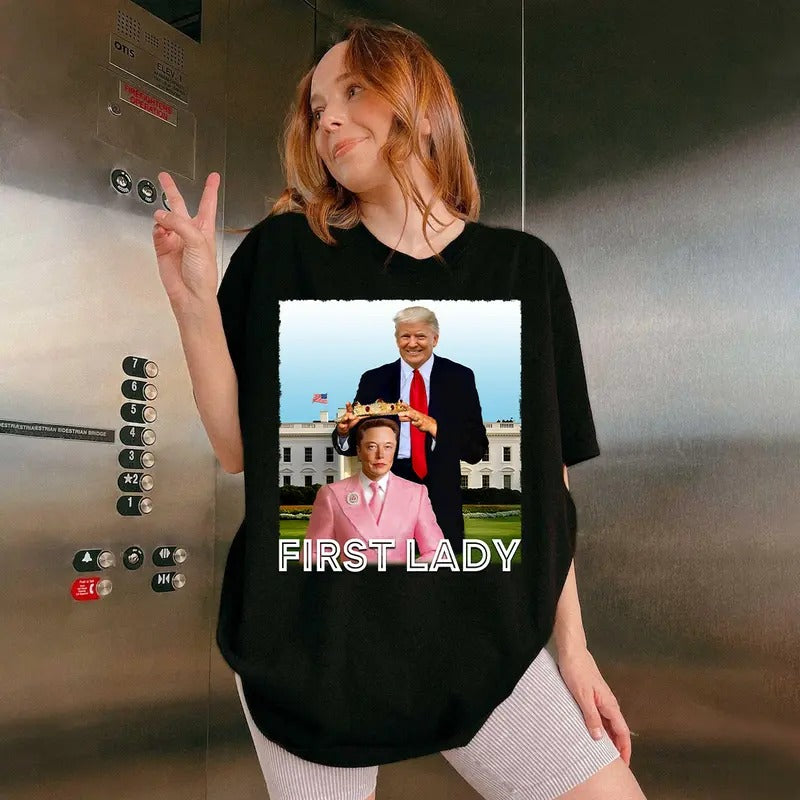 EnMusk First Lady 2024 shirt - Unisex Heavy Cotton Tee Basic Hoodie, Sweatshirt | UrbanDripWear.com