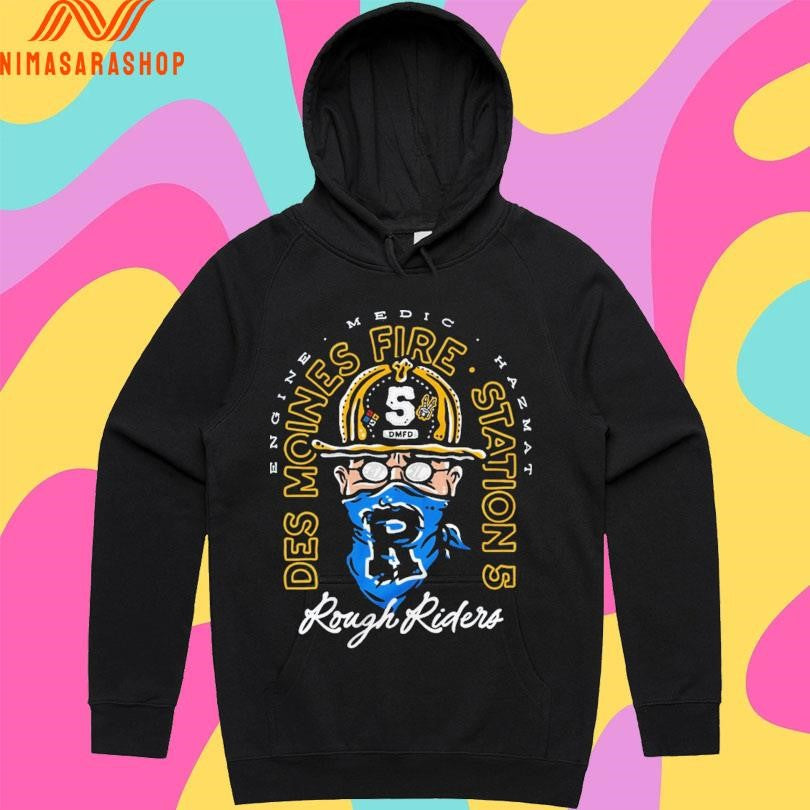 Engine Medic Hazmat Des Moines Fire Station 5 Rough Riders Shirts