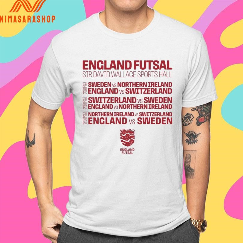 England Futsal Sir David Wallace Sports Hall Shirts