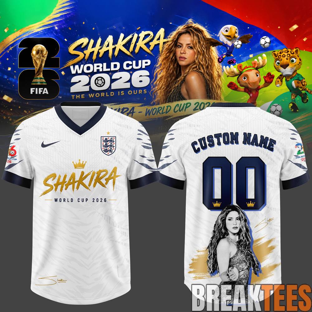 England National Football Team Golden Lioness Rhythm x Shakira World Cup 2026 Jersey