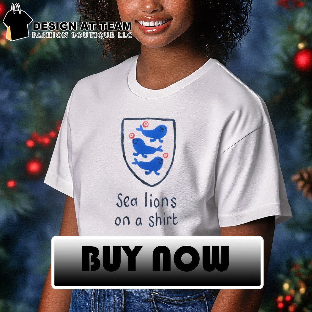 England National Football sea lions on a shirt