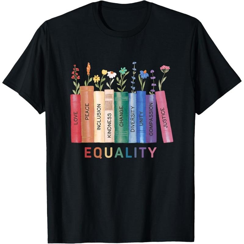 Equality Flower Books Equal Rights Social Justice Feminist T-Shirt made in usa Hoodie, Sweatshirt | UrbanDripWear.com