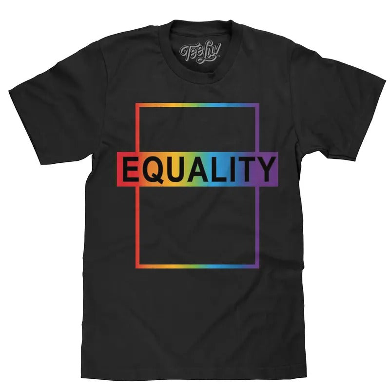 Equality Rainbow T-Shirt - Black Hoodie, Sweatshirt | UrbanDripWear.com