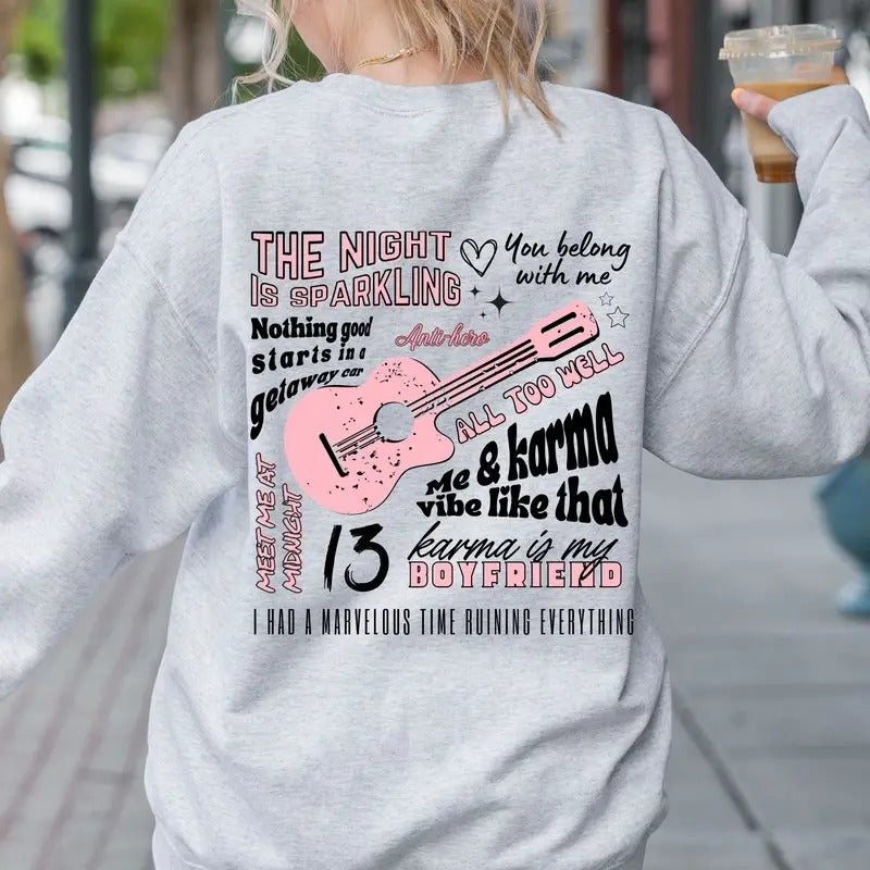 Era Inspired Shirt | Cozy Sweatshirt | Midnight Album Merch | Song Lyrics Tee Hoodie | UrbanDripWear.com