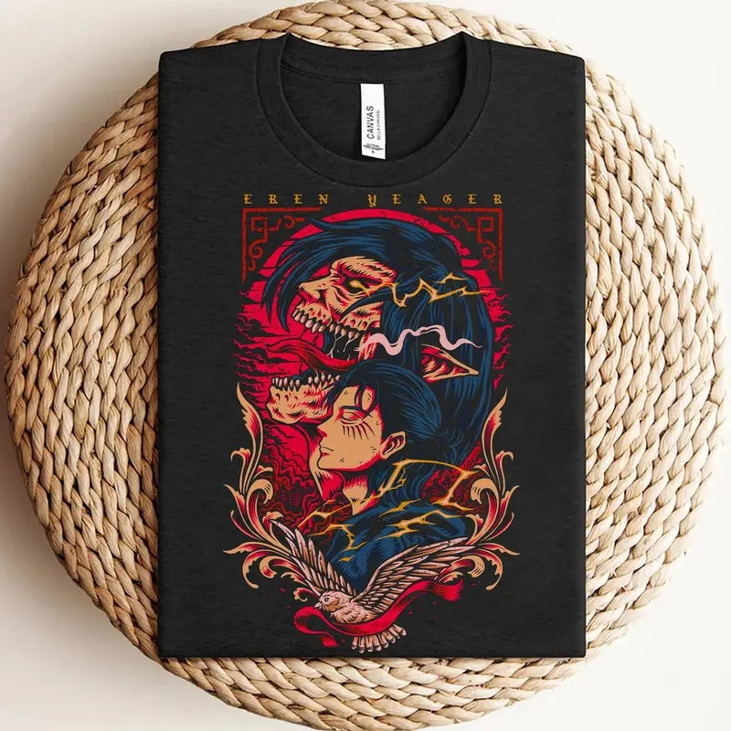 Eren Yeager Shirt, Eren Yeager Tshirt, Anime Shirt, Attack on Titan Shirt, Attack Titan Shirt Hoodie, Sweatshirt