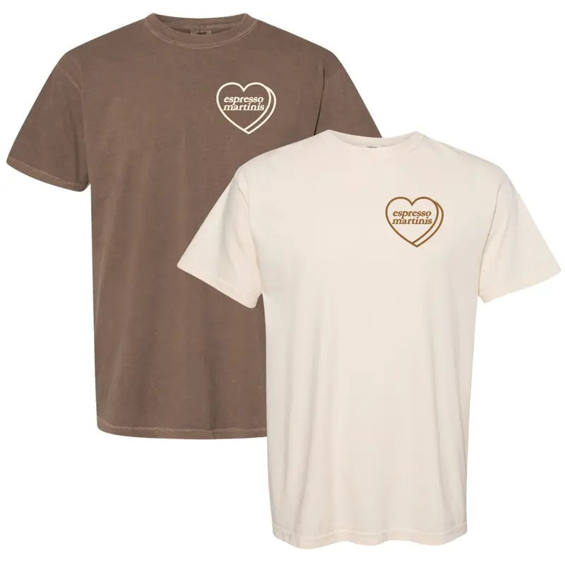 'Espresso Martini Candy Heart' Comfort Colors T-Shirt Hoodie, Sweatshirt | UrbanDripWear.com