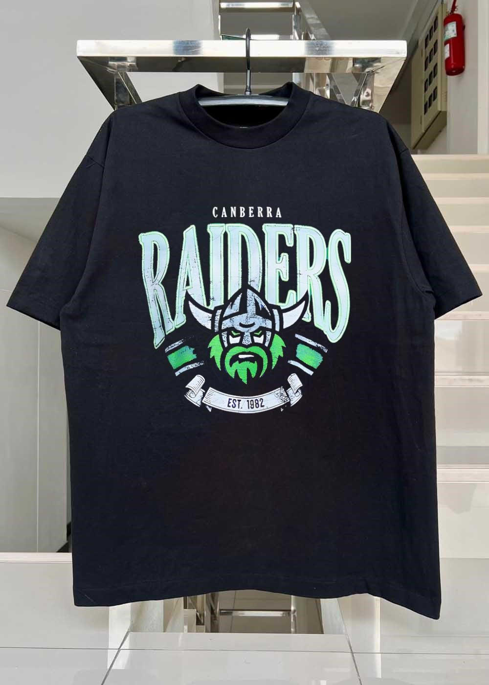 Est. 1982 Canberra Raiders Viking Helmet NRL T-Shirt