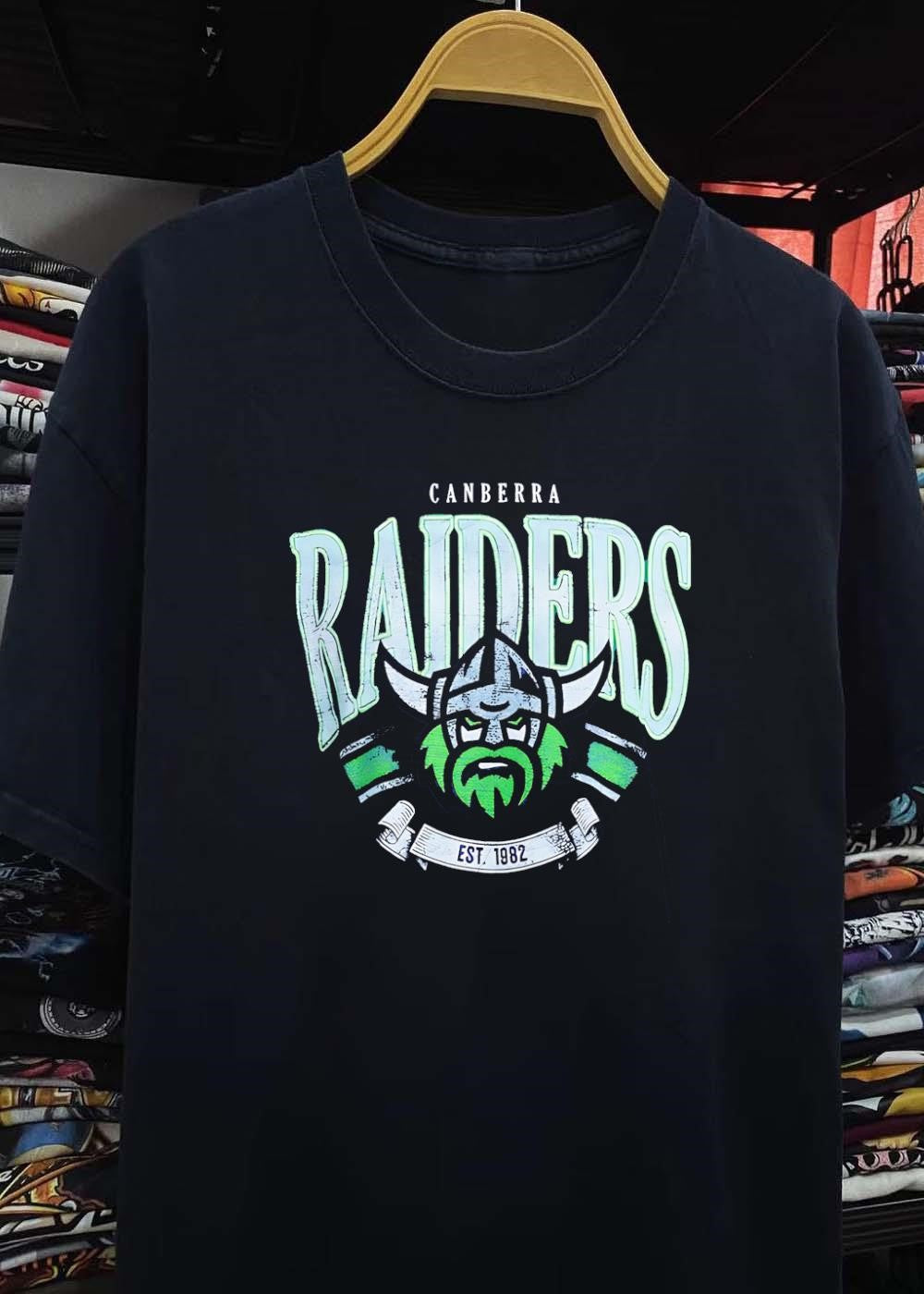 Est. 1982 Canberra Raiders Viking Helmet NRL T-Shirt