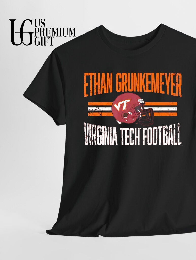 Ethan Grunkemeyer Virginia Tech Football NCAA College Sports helmet shirt