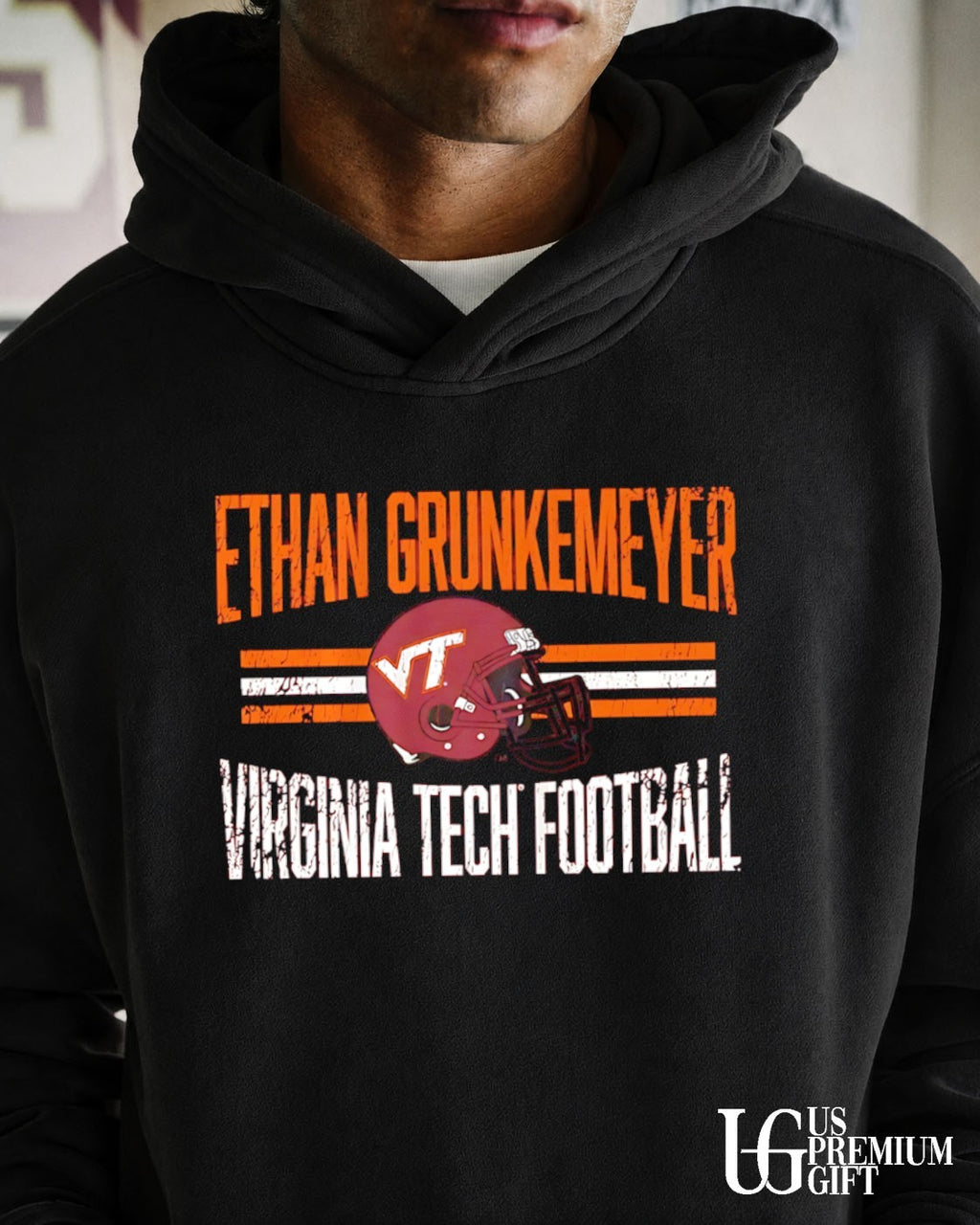 Ethan Grunkemeyer Virginia Tech Football NCAA College Sports helmet shirt