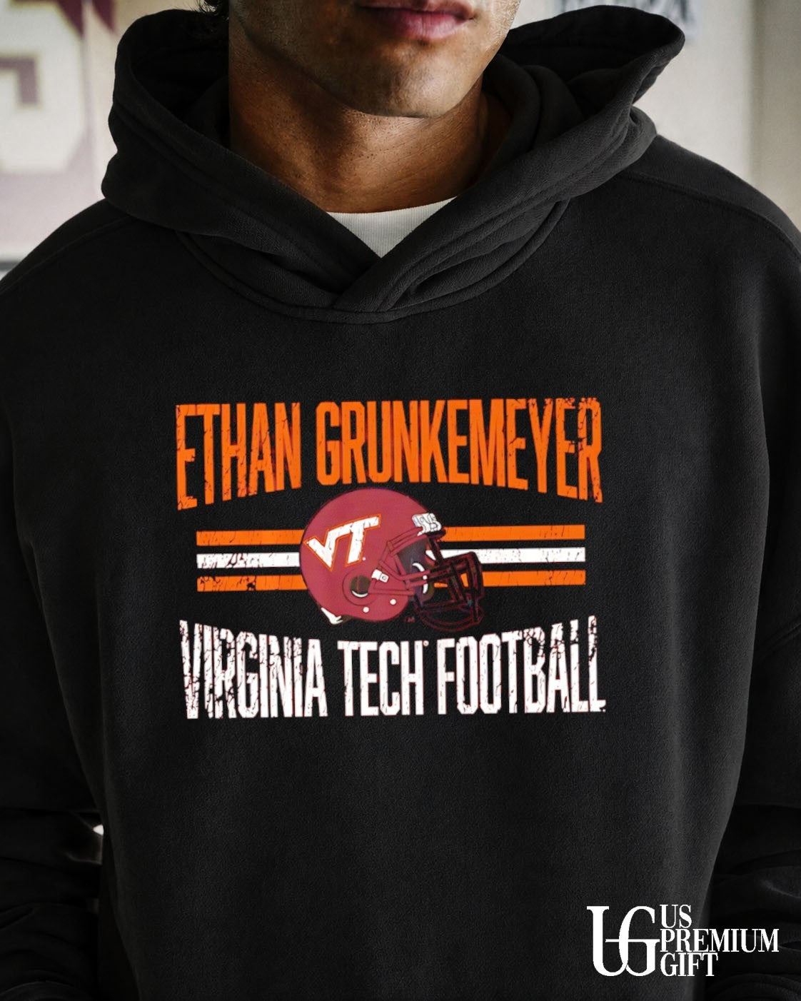 Ethan Grunkemeyer Virginia Tech Football NCAA College Sports helmet shirt