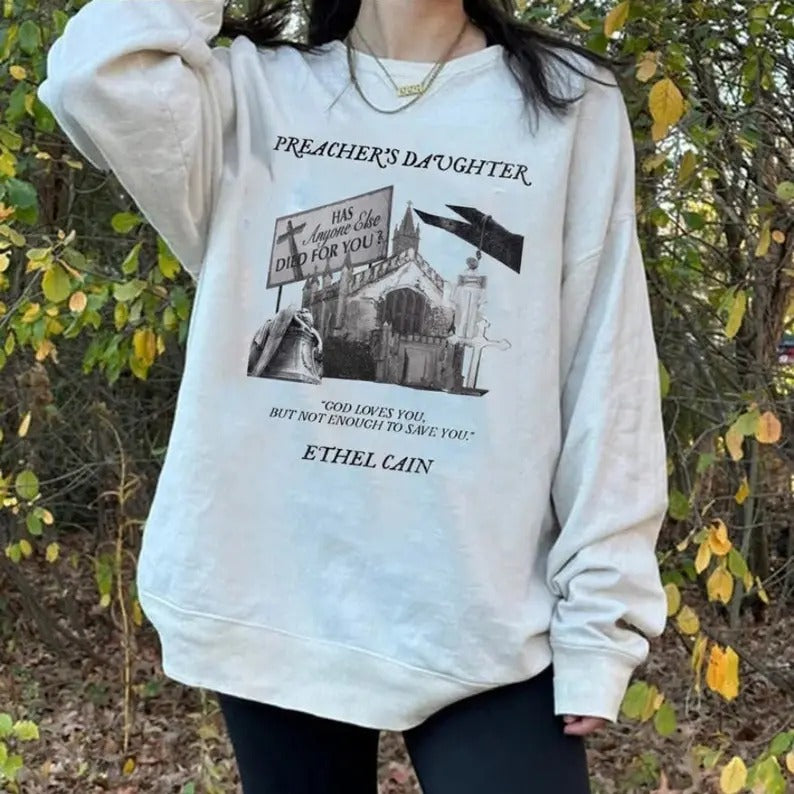 Ethel Cain Preacher's Daughter Crewneck Sweatshirt T-Shirts, Hoodie | UrbanDripWear.com