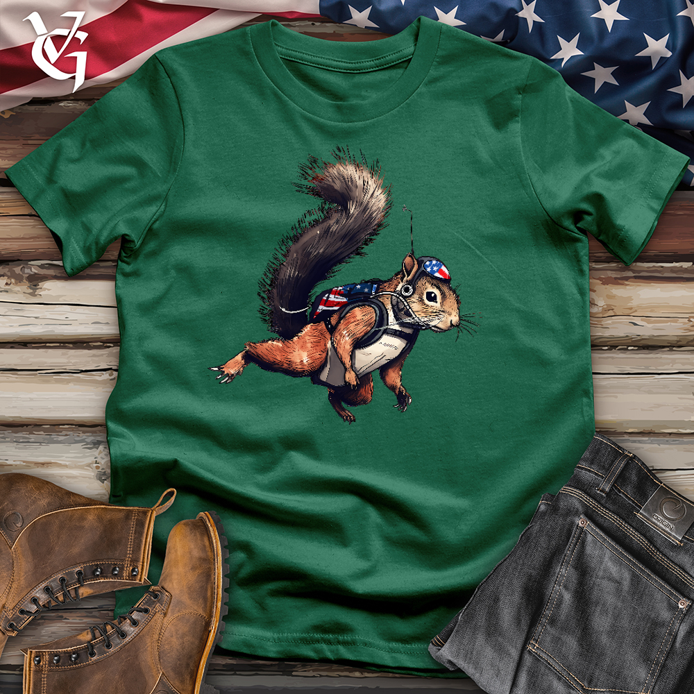 American Skydiving Squirrel Cotton Tee