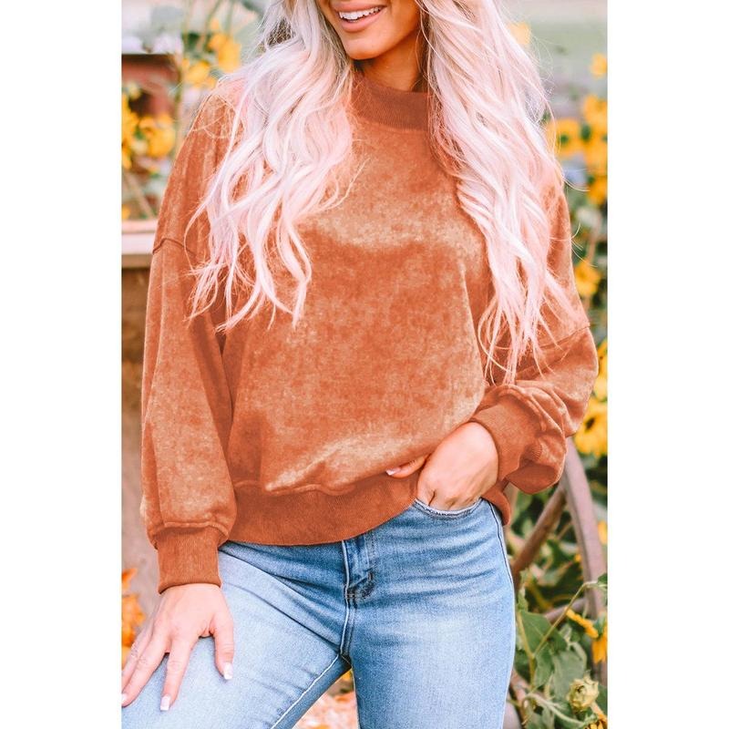 Evermore Orange Vintage Wash Drop Shoulder Sweatshirt T-Shirts, Hoodie | UrbanDripWear.com