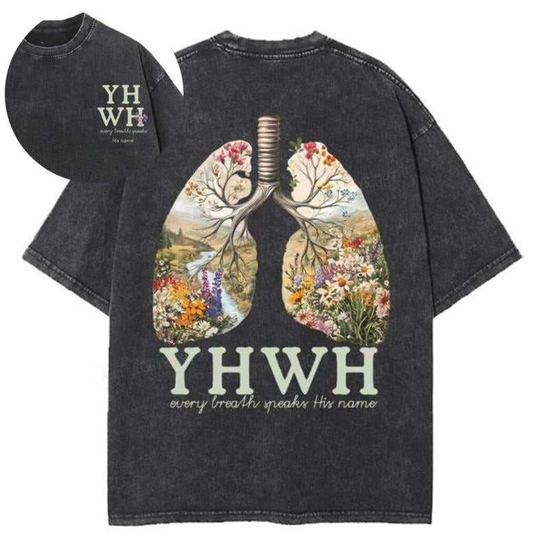 Every Breath Speaks His Name Double Sided Christian T-shirt, Vintage Jesus Shirt, Cotton Menswear Womenswear Cotton...