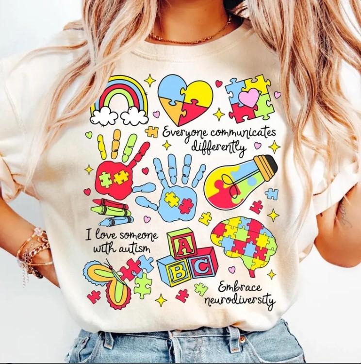 Everyone Communicates Differently Shirt, Autism Shirt Hoodie, Sweatshirt | UrbanDripWear.com