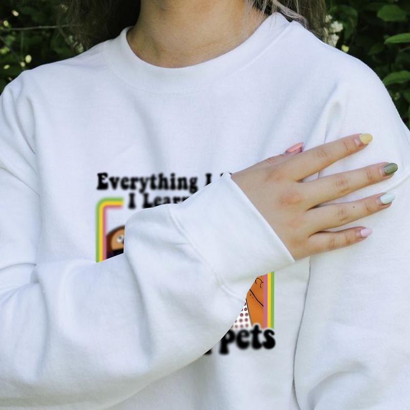 Everything I Know I Learned On Shirt, Justice For Childhood Sweatshirt, Support P.B.S, Vintage 90s Childhood Hoodie