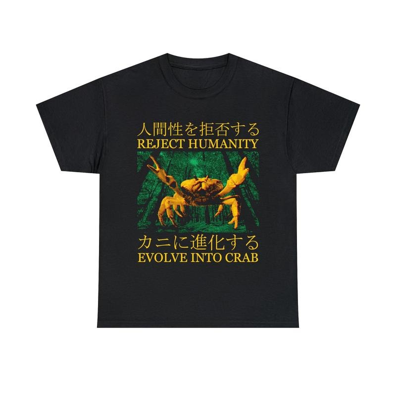Evolve into Crab Japanese Vintage T-Shirt Hoodie, Sweatshirt | UrbanDripWear.com