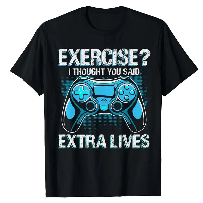 Extra Lives Funny Video Game Controller Retro Gamer Boys T-Shirt Hoodie, Sweatshirt | UrbanDripWear.com