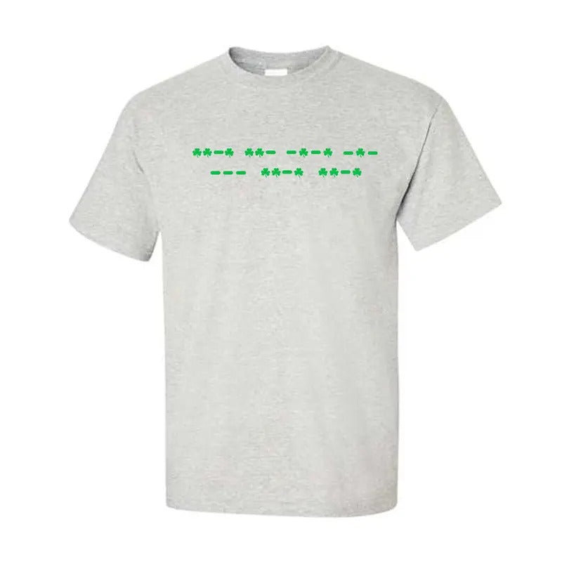 F Off Morse Code Shamrock Edition Men's TShirt Hoodie, Sweatshirt | UrbanDripWear.com