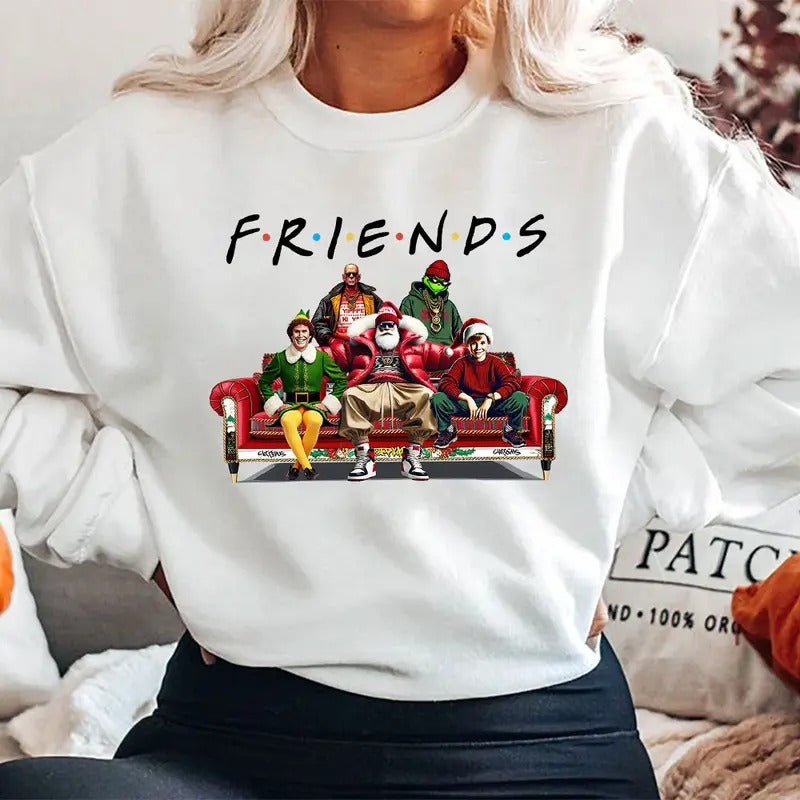 F.R.I.E.N.D.S Christmas Shirt, Christmas Movies Shirt, Xmas Graphic Tee Hoodie, Sweatshirt | UrbanDripWear.com