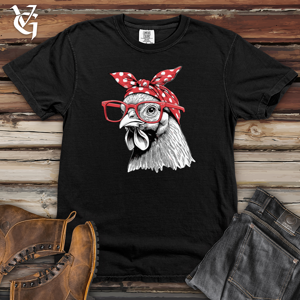 Chicken Wearing Glasses Heavy Cotton Comfort Colors Tee