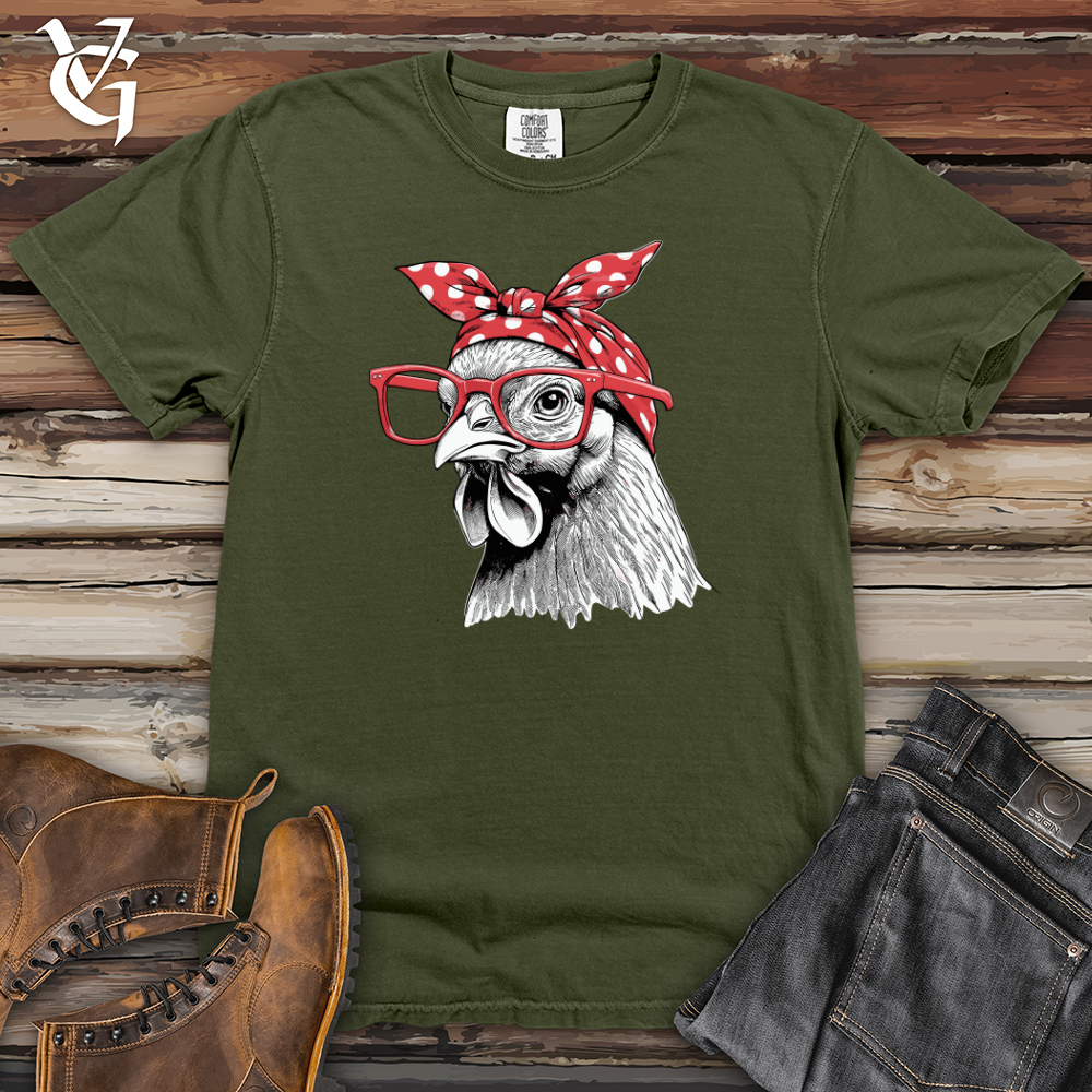 Chicken Wearing Glasses Heavy Cotton Comfort Colors Tee