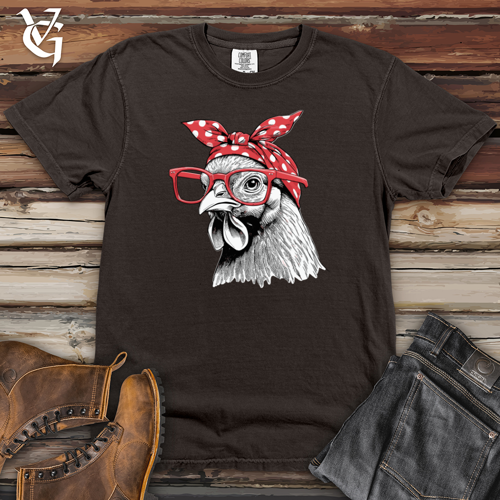 Chicken Wearing Glasses Heavy Cotton Comfort Colors Tee