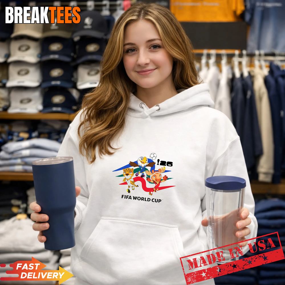 FIFA World CUP26 Host Country Mascots Crew T-Shirt – Feel the Hype!