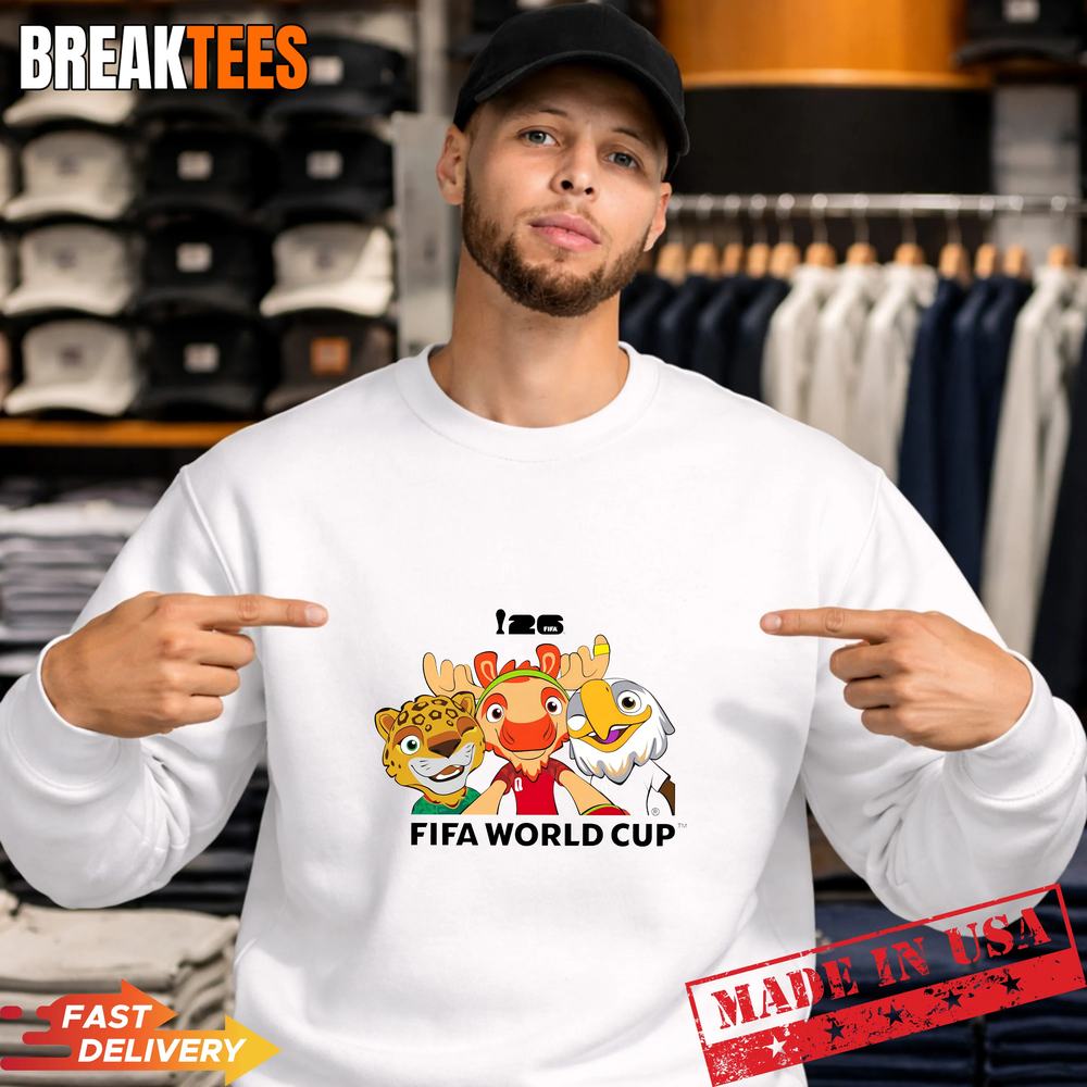 FIFA World CUP26 Host Country Mascots Group T-Shirt – Stunning Trio Design