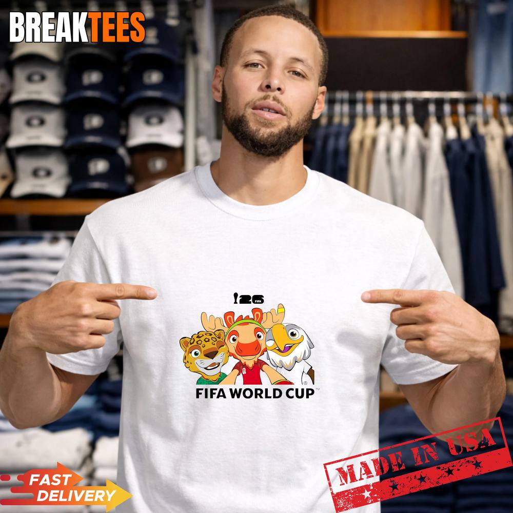 FIFA World CUP26 Host Country Mascots Group T-Shirt – Stunning Trio Design