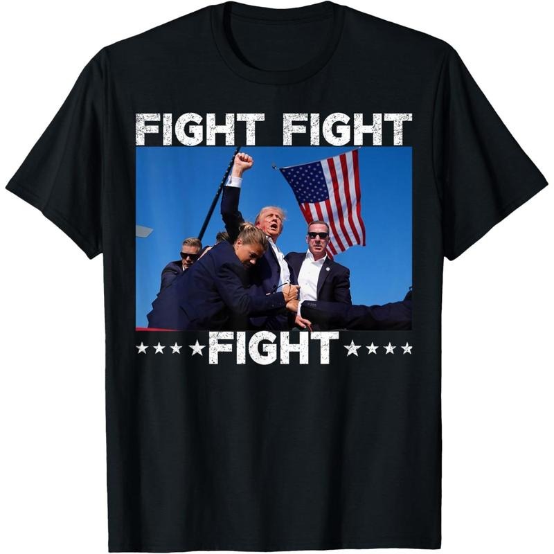 FIGHT FIGHT FIGHT Trump 2024 Vote Trump T-Shirt made in usa Hoodie, Sweatshirt | UrbanDripWear.com