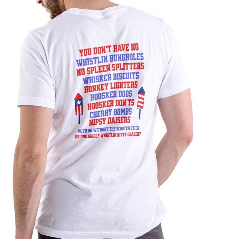 FOURTH OF JULY Firework T-Shirt Unisex Cotton with Graphic Text Design