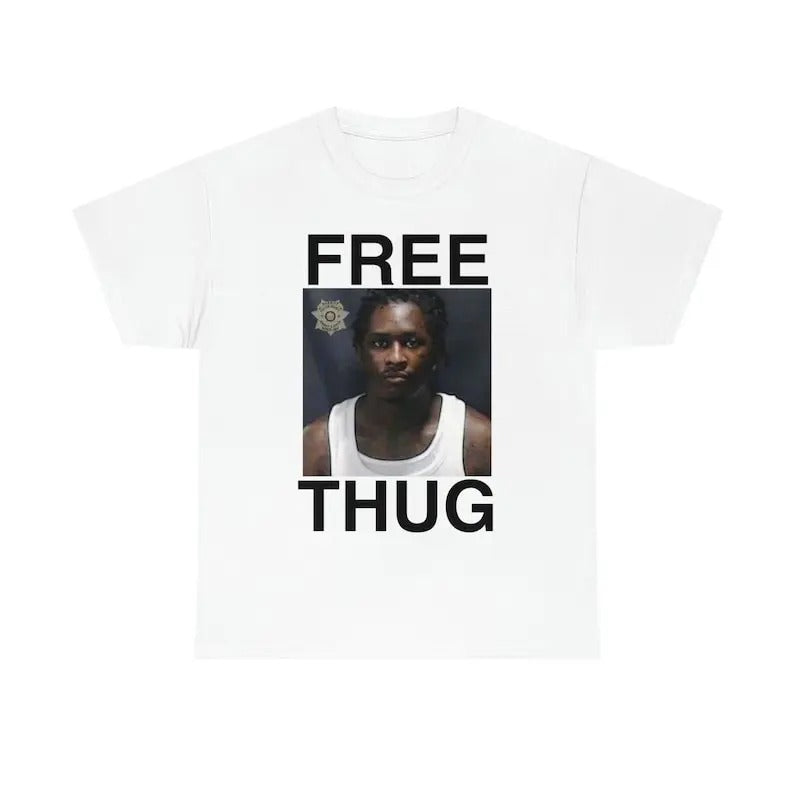 FREE THUG Young Thug MugshoT-Shirt, Gifts Hoodie, Sweatshirt | UrbanDripWear.com