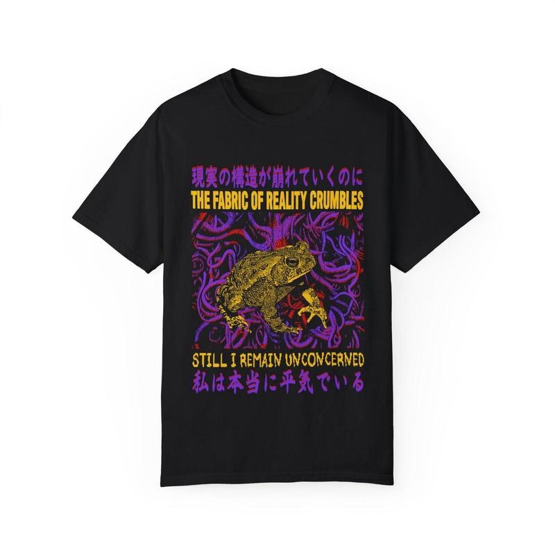 Fabric of Reality Frog Vintage Japanese T-Shirt Hoodie, Sweatshirt | UrbanDripWear.com