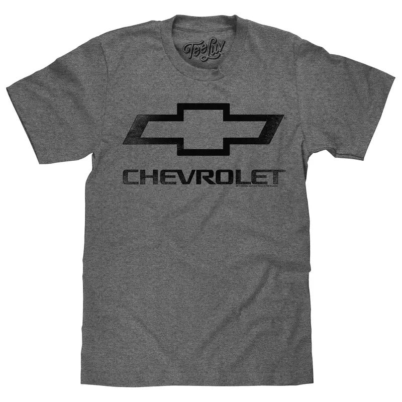 Faded Chevrolet Bowtie Car Logo T-Shirt - Graphite Heather Hoodie, Sweatshirt | UrbanDripWear.com