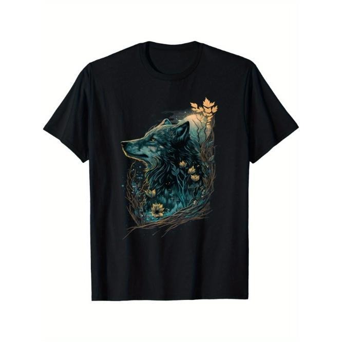 Fairycore Floral Wolf | Aesthetic Girls Dark Grunge Wolves T-Shirt Made in USA Hoodie, Sweatshirt | UrbanDripWear.com