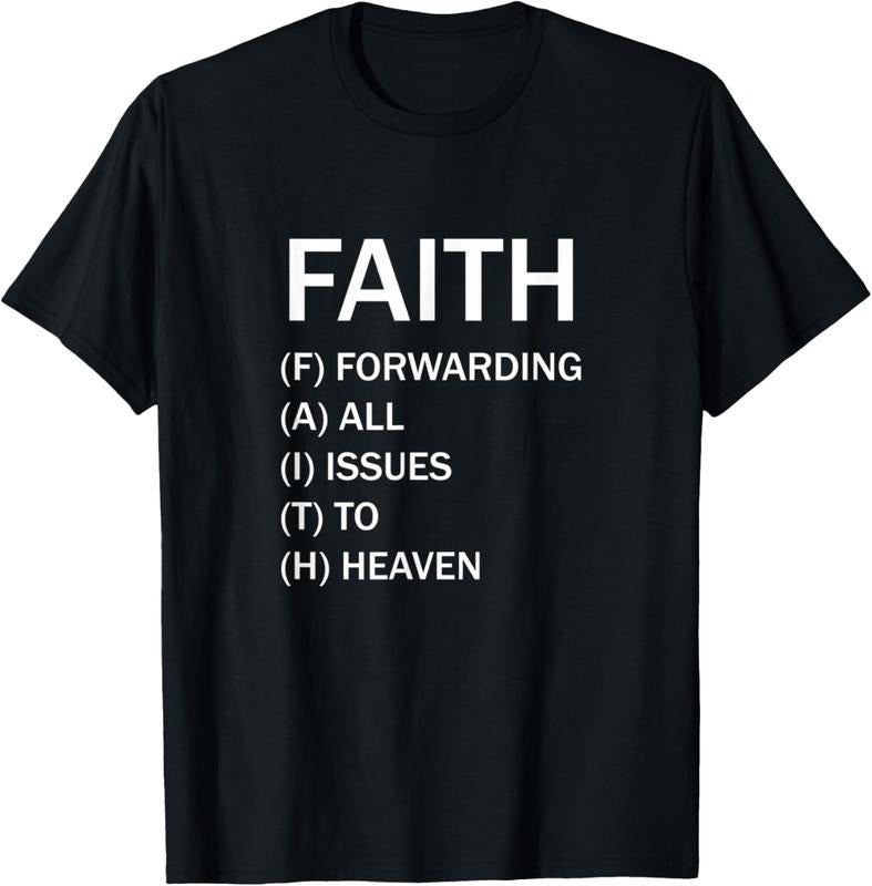 Faith Forwarding All Issues to Heaven Funny Sarcastic T-Shirt Cotton Fit Hoodie, Sweatshirt | UrbanDripWear.com