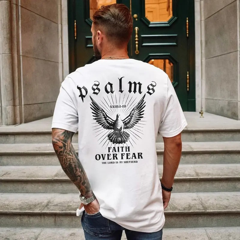 Faith Over Fear Christian Crewneck Christian Shirt Christian Streetwear Cotton Menswear Hoodie, Sweatshirt