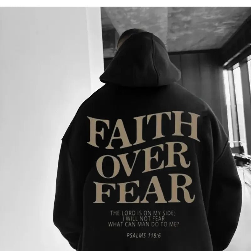 Faith Over Fear Christian Hoodie Christian Sweatshirt Jesus Hoodie Trendy Hoodie Top Hoodie For Man And Woman Classic...