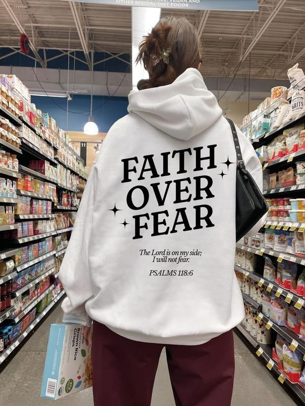 Faith Over Fear Hoodie, Christian Hoodies, Christian Sweatshirt, Jesus Hoodie, Trendy Hoodie, Bible Verse Hoodie, Bible...